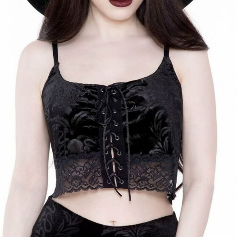 Killstar Dark Dahlia Vest Top